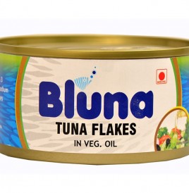 Bluna Tuna Flakes In Veg. Oil  Tin  180 grams